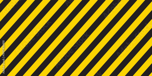 Konstfotografi Yellow and black striped lines seamless pattern or texture