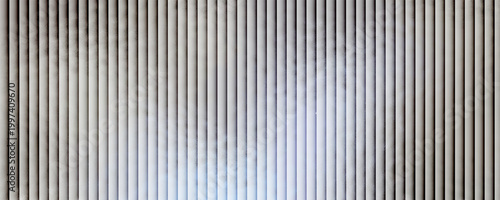 Light matte rippled surface. Plastic glass. Frosted winter window glass. White gray gradient transparent background. Panoramic realistic Vector illustration