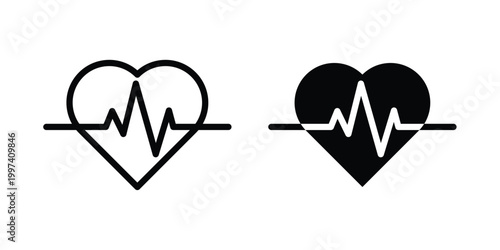 Heartbeat icon - vector illustration eps10