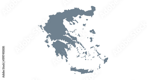 A dark blue abstract representation of greece and its surrounding islands fills the frame high quality professional detailed