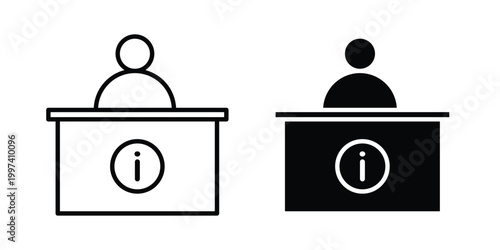 Help desk information icon - vector illustration eps10