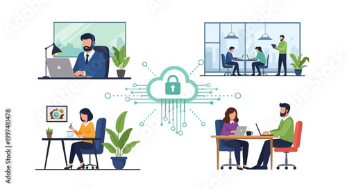 Secure Cloud Computing & Remote Work: Global Teams Connected Digitally