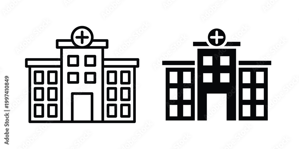 Obraz premium Hospital building icon - vector illustration eps10