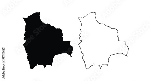 A stark visual representation displays the outline of burkina faso in both filled black and white high quality
