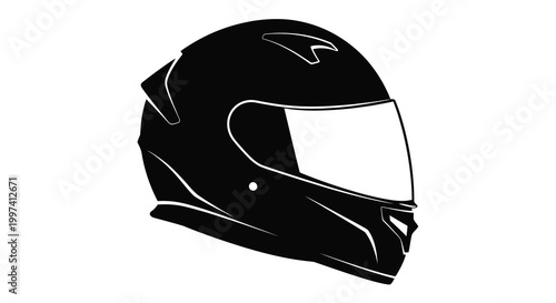 motorcycle helmet silhouette on white background high quality