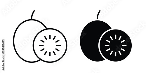 Kiwi icon - vector illustration eps10