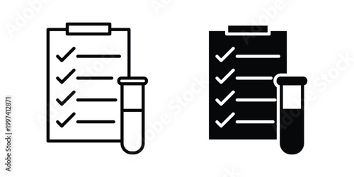 Lab test results icon - vector illustration eps10