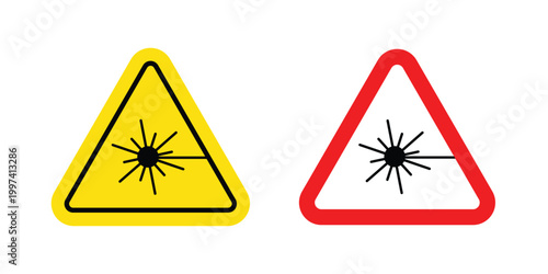 Laser warning icon - vector illustration eps10