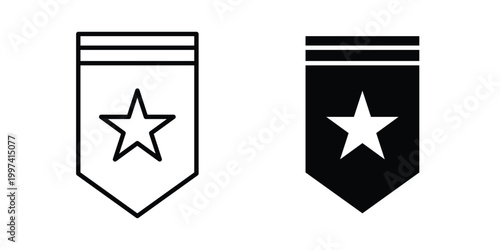 Military rank badge icon - vector illustration eps10