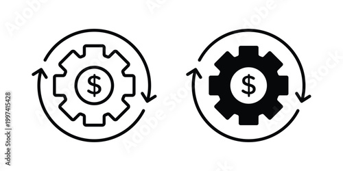 Money processes icon - vector illustration eps10