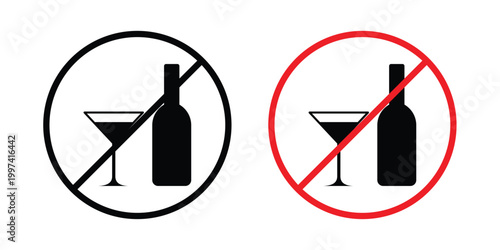 No alcohol sign - vector illustration eps10