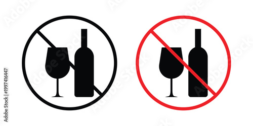 No alcohol sign - vector illustration eps10