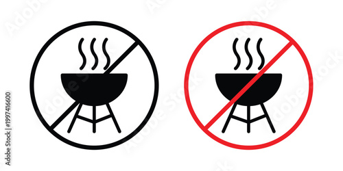 No barbecue sign - vector illustration eps10