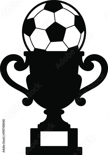 Soccer Trophy SVG - Soccer Tournament Sports Award Game Day Champion Gift Printable Cut File,