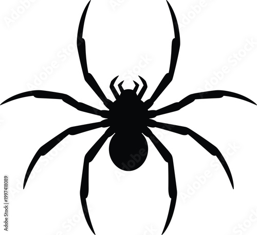 Spider SVG - Spider Silhouette Clipart Cut File