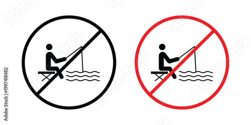 No fishing sign - vector illustration eps10