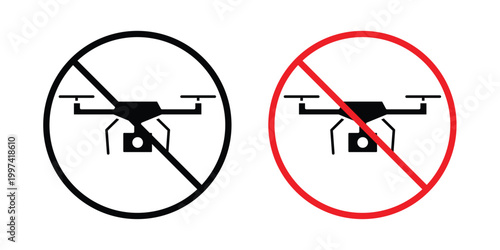 No fly drones sign - vector illustration eps10