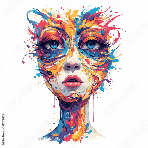 Abstract Woman Face Very Cool Design