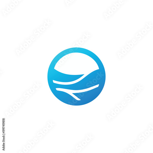 Ocean Wave Logo Design Concept Representing Water Flow Sea Energy and Nature Protection for Corporate Identity, Eco Friendly Branding Sustainable Marine Identity Design Environmental Liquid Technology