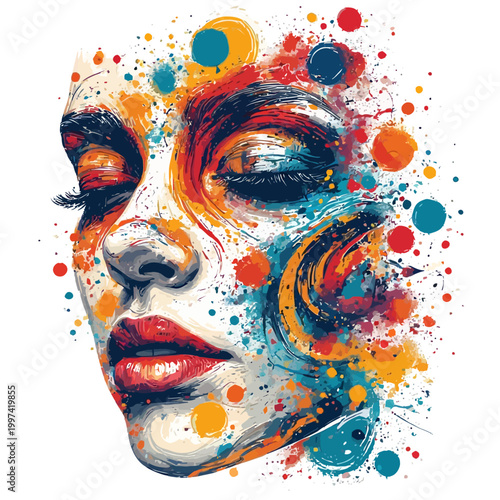 Abstract Woman Face Very Cool Design