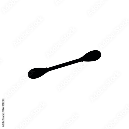 Cotton swab silhouette icon vector illustration.
