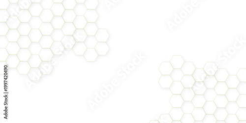 Abstract vector polygonal pattern. Futuristic abstract honeycomb technology white 3D futuristic honeycomb mosaic white be hexagon concept design abstract technology background