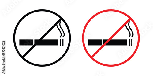 No smoking cigarette sign - vector illustration eps10