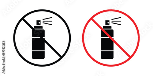 No spray can allowed sign - vector illustration eps10