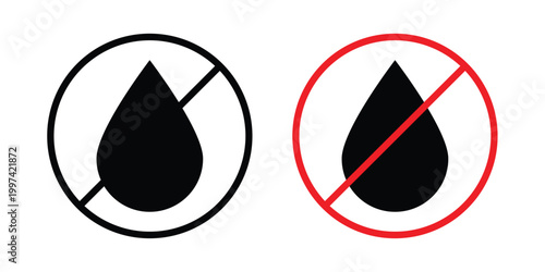 No wet icon - vector illustration eps10