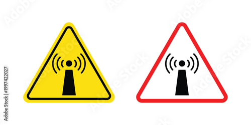 Non ionizing radiation hazard sign - vector illustration eps10
