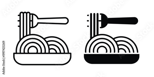 Pasta icon - vector illustration eps10