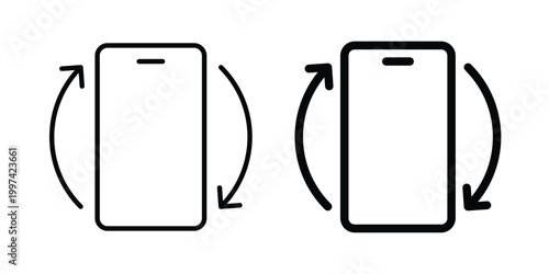 Phone screen rotation icon - vector illustration eps10