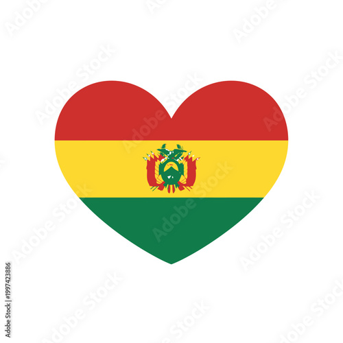Bolivian flag heart symbol illustration represents love for the country Free Download Bolivian flag heart symbol illustration represents love for the country - GFXLoad