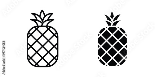 Pineapple icon - vector illustration eps10