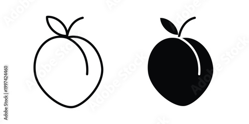 Plum icon - vector illustration eps10
