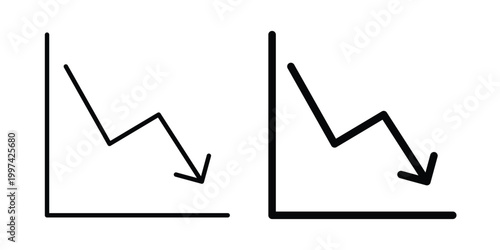 Reduction chart icon - vector illustration eps10