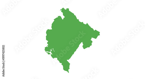 A solid green silhouette depicts the geographical outline of the nation of kosovo a partially recognized state