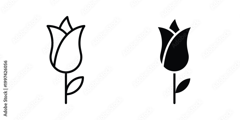 Fototapeta premium Rose icon - vector illustration eps10