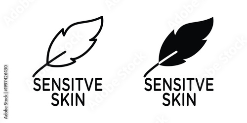 Sensitive skin icon - vector illustration eps10