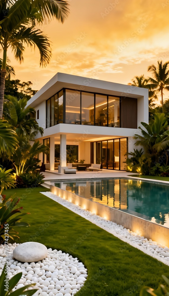 Fototapeta premium tropical resort house