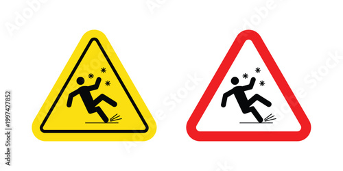 Free Download Slippery ice sign - vector illustration eps10 - GFXLoad