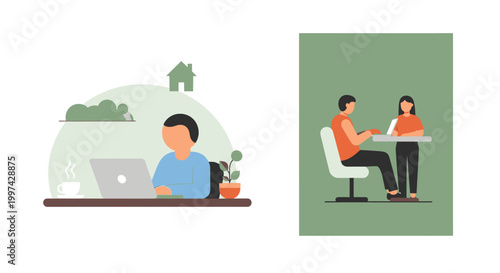 Hybrid Work Models: Remote Productivity at Home vs. In-Office Collaboration and Flexible Workforce Solutions