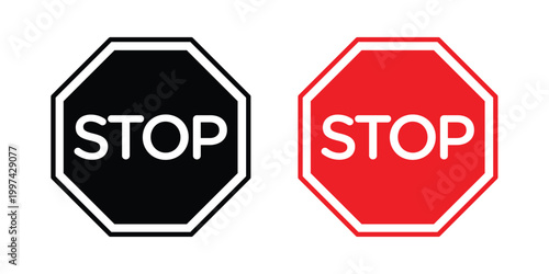 Stop sign - vector illustration eps10