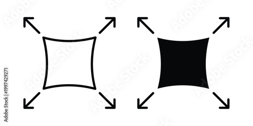 Stretchable fabric icon - vector illustration eps10