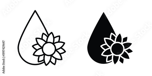 Sunflower oil icon - vector illustration eps10