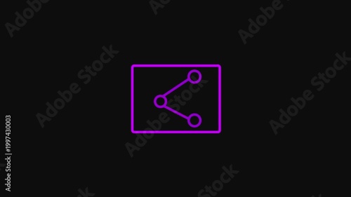 Networking concept. purple line icon animation on transparent background. social media connection concept sign. Share icon