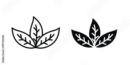 Tobacco leaves icon - vector illustration eps10