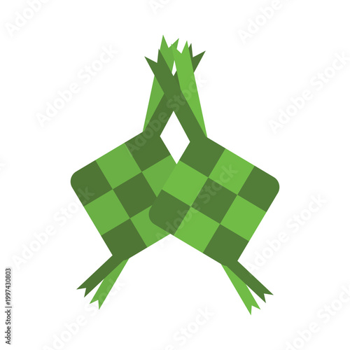 Eid Al Fitr Ketupat vector illustration on a white background