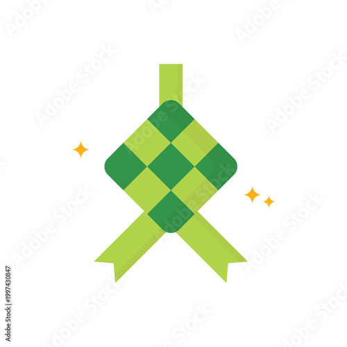 Eid Al Fitr Ketupat vector illustration on a white background