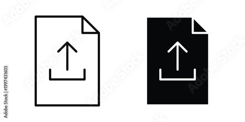 Free Download Upload document icon - vector illustration eps10 - GFXLoad
